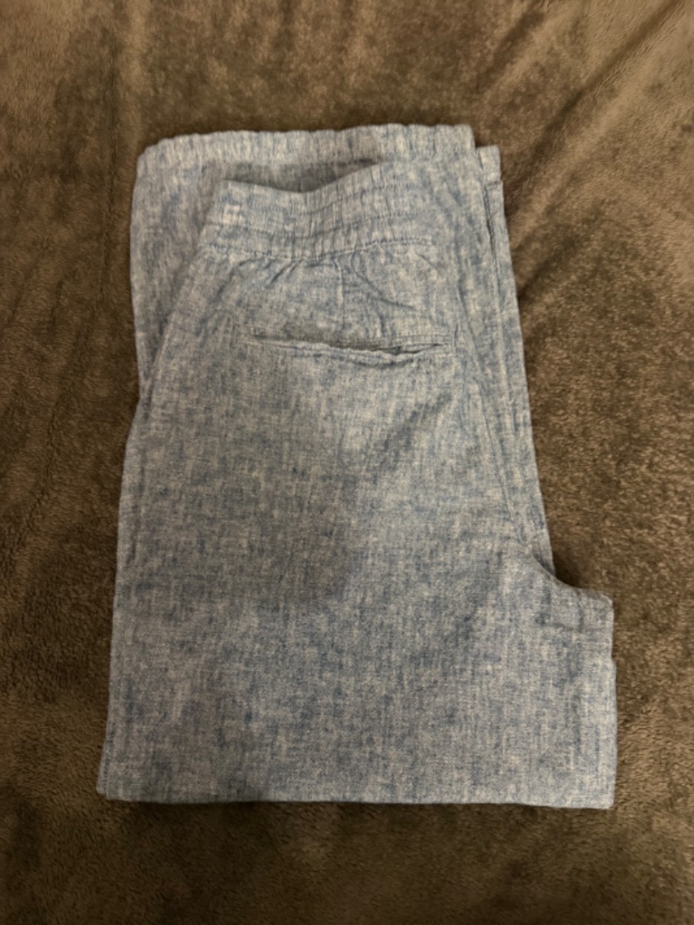 St. John’s Bay Women’s Wide-Leg High-Rise Pull-On Pants – Size Large – Blue